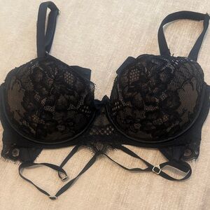 Honey Birdette Strappy Black Lace Push up Bra